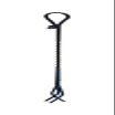 Panacea Black Powder Coated Steel Fireplace Tongs