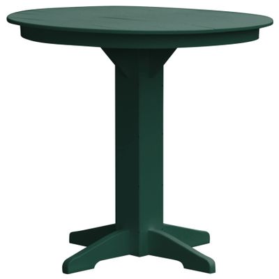 Furniture Barn USA Poly Lumber 44" Round Bar Table, Turf Green