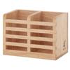 Fuji Boeki 96137 Chopstick Stand, Cutlery Stand, Width 7.1 x Depth 3.9 x Height 5.1 inches (18 x 10 x 13 cm), Natural Kitchen Storage, Includes Partitions, Wooden, Natural Wood, Bonheur view 1