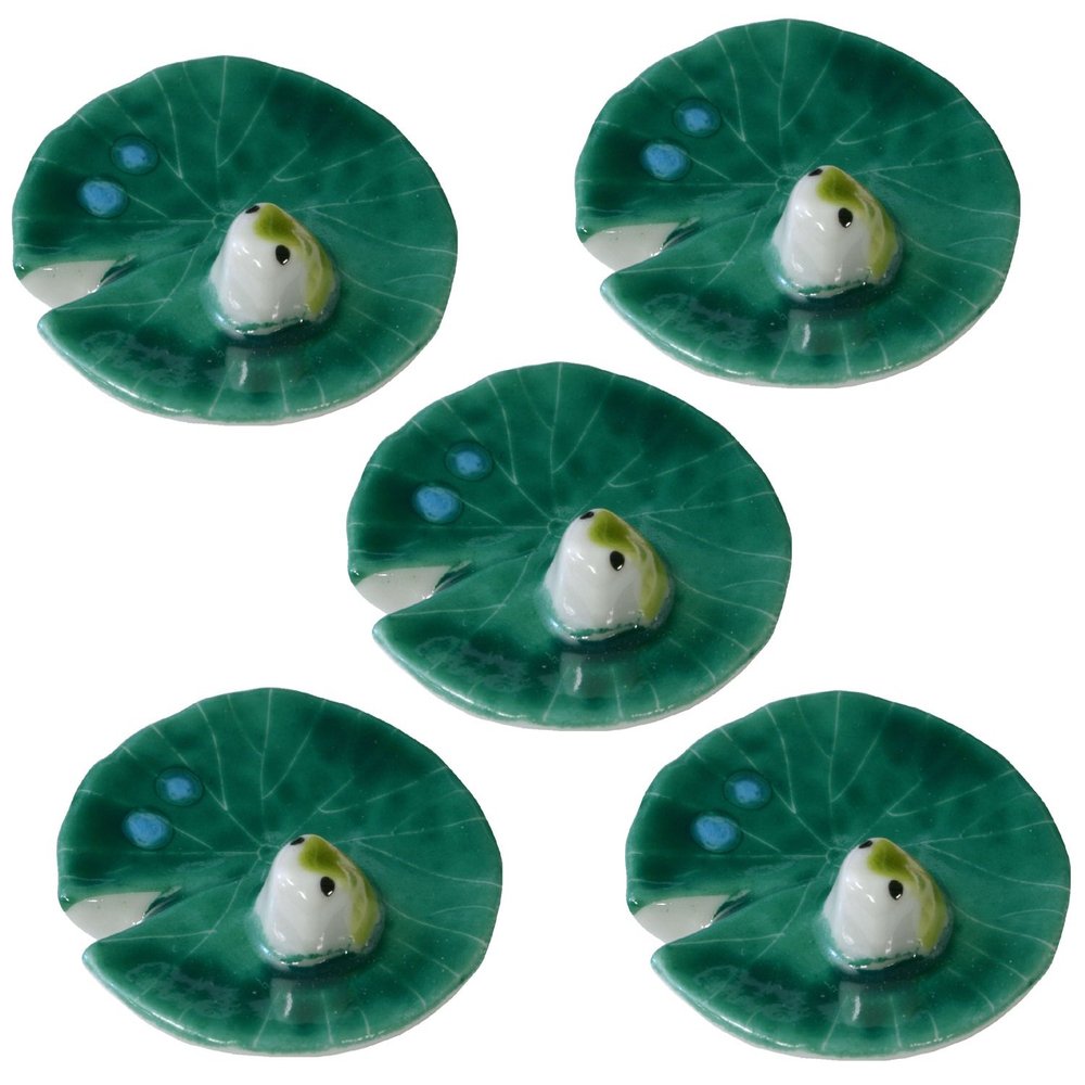 Aito HHT457 Kyoto Ware Kiyomizu Ware Yoshizan Chopsticks Rest, Set of 5, Frog