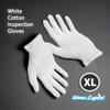 Gloves Legend 6 Pairs (12 Gloves) - Size XL 100% Cotton White Gloves For Work Safety Jewelry Coin Art Handling Inspection For Men view 2