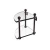Allied Brass MA-3-ABZ Ma 3 Mambo Collection 2 Tier Corner Glass Shelf, Antique Bronze view 1