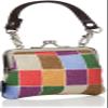 Maeda Dyeing Goshikihanpudo Kyoto Japan 2.5 Square Coin Purse, Goshiki Checkered, Dark view 2