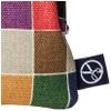 Maeda Dyeing Goshikihanpudo Kyoto Japan 2.5 Square Coin Purse, Goshiki Checkered, Dark view 3