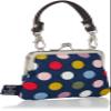 Kyoto Japan Kyoto Japan 2.5 Square Coin Purse, Five Color Dots, Navy Blue view 2
