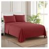 Twin Sheets - Breathable Luxury Sheets with Full Elastic & Secure Corner Straps Built In - 1800 Supreme Collection Extra Soft Deep Pocket Bedding Set, Sheet Set, Twin, Burgundy view 1
