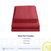 Twin Sheets - Breathable Luxury Sheets with Full Elastic & Secure Corner Straps Built In - 1800 Supreme Collection Extra Soft Deep Pocket Bedding Set, Sheet Set, Twin, Burgundy view 4