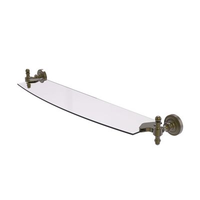 Allied Brass RD-33/24-ABR Retro Dot 24 Inch Glass Shelf, 24-Inch, Antique Brass