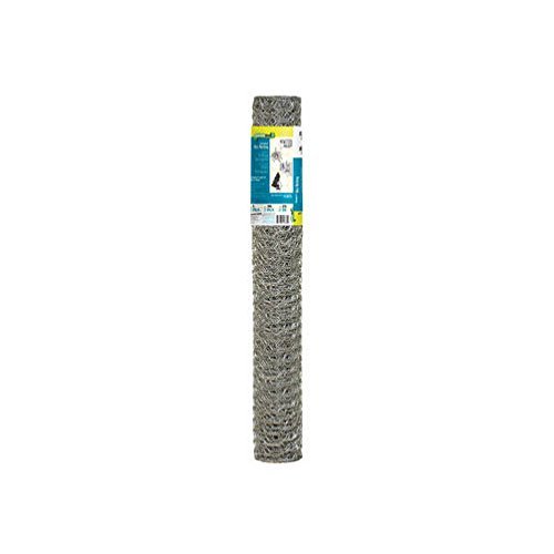 Garden Zone 36 in. H x 25 ft. L 20 Ga. Silver Poultry Netting