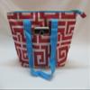 Lunch Bag Insulated Tote Bag Reusable Bag (Greek Key Pink & Blue) view 2