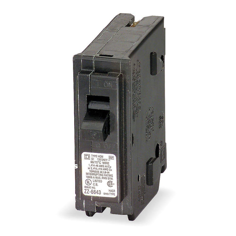 Stkertools(TM) Plug In Circuit Breaker, 15A, 1P, 10kA, 240V HOM115