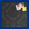 PinPix Custom Printed pin Cork Bulletin Board Made from Canvas, Gothic Crest Pattern 16 x 16 Inches (Completed Size) and Framed in Blue Stain on Beech (PinPix-36) view 2