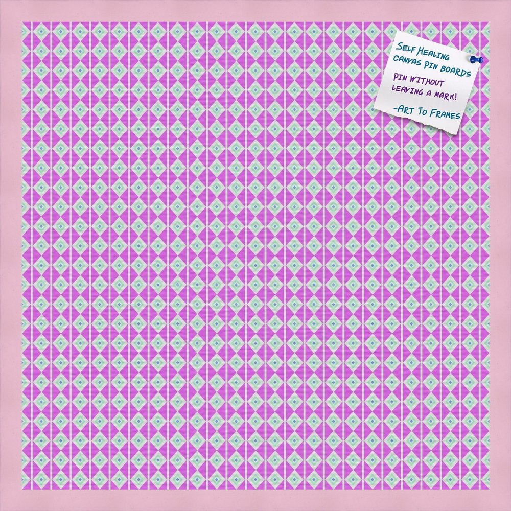 PinPix Decorative pin Cork Bulletin Board Made from Canvas, Vivid Pattern Printed at 24x24 Inches and Framed in Baby Pink Stain on Beech (PinPix-366)