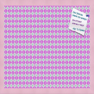 PinPix Decorative pin Cork Bulletin Board Made from Canvas, Vivid Pattern Printed at 24x16 Inches and Framed in Baby Pink Stain on Beech (PinPix-366)