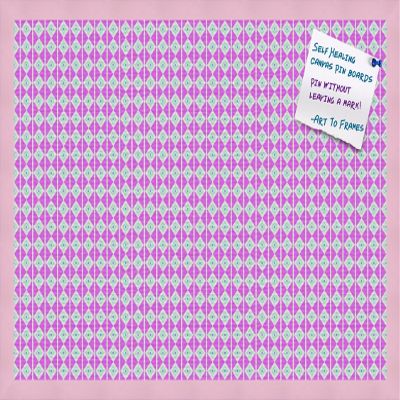 PinPix Decorative pin Cork Bulletin Board Made from Canvas, Vivid Pattern Printed at 30x20 Inches and Framed in Baby Pink Stain on Beech (PinPix-366)
