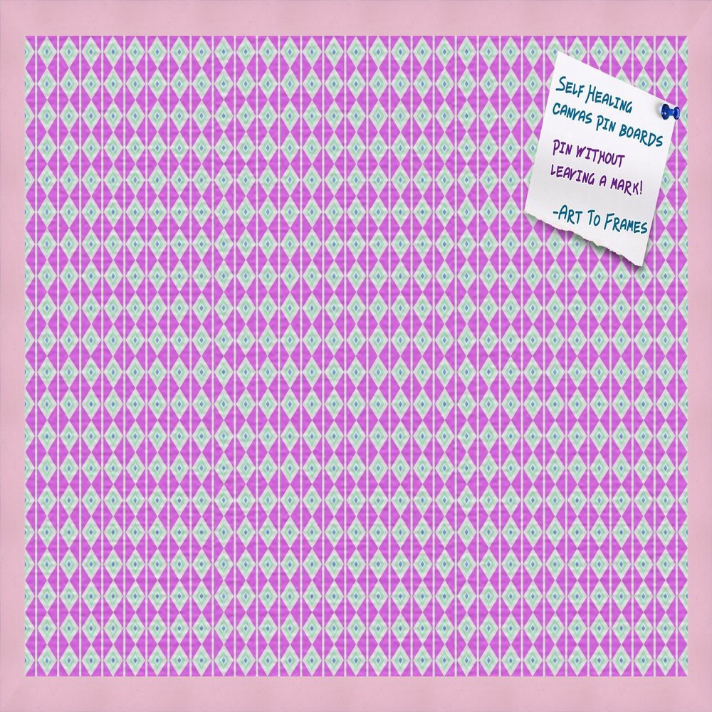 PinPix Decorative pin Cork Bulletin Board Made from Canvas, Vivid Pattern Printed at 30x20 Inches and Framed in Baby Pink Stain on Beech (PinPix-366)
