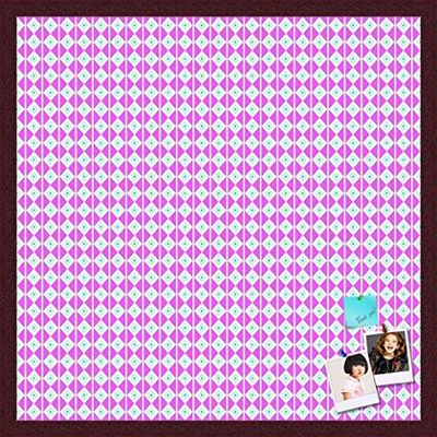 PinPix Decorative pin Cork Bulletin Board Made from self-Healing Canvas, Vivid Pattern Printed at 24x24 Inches and Framed in Classic Mahogany Frame(WOM59504)