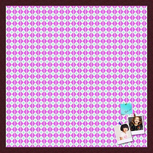 PinPix Decorative pin Cork Bulletin Board Made from self-Healing Canvas, Vivid Pattern Printed at 24x24 Inches and Framed in Classic Mahogany Frame(WOM59504)