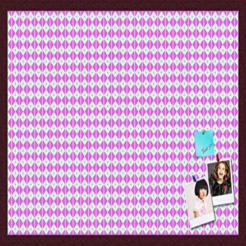 PinPix Decorative pin Cork Bulletin Board Made from self-Healing Canvas, Vivid Pattern Printed at 30x20 Inches and Framed in Classic Mahogany Frame(WOM59504)