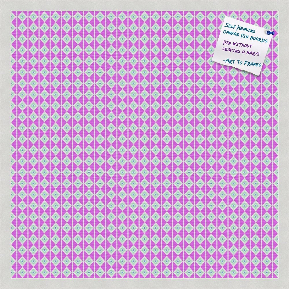 PinPix Decorative pin Cork Bulletin Board Made from self-Healing Canvas, Vivid Pattern Printed at 24x24 Inches and Framed in Satin White Frame(WOM59504)