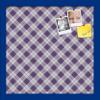 ArtToFrames 16x16 Inch Custom Cork Bulletin Board. This Argyle Purple Pin Board Comes with a Fabric Style Canvas Finish, in a Blue Stain on Beech Frame (PinPix-633-16x16_0066-81792-YBLU) view 1