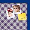 ArtToFrames 20x20 Inch Custom Cork Bulletin Board. This Argyle Purple Pin Board Comes with a Fabric Style Canvas Finish, in a Blue Stain on Beech Frame (PinPix-633-20x20_0066-81792-YBLU) view 2