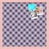 ArtToFrames 20x20 Inch Custom Cork Bulletin Board. This Argyle Purple Pin Board Comes with a Fabric Style Canvas Finish, in a Baby Pink on Beech Frame (PinPix-633-20x20_0066-81792-YPNK) view 1