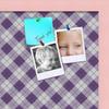 ArtToFrames 18x12 Inch Custom Cork Bulletin Board. This Argyle Purple Pin Board Comes with a Fabric Style Canvas Finish, in a Baby Pink on Beech Frame (PinPix-633-18x12_0066-81792-YPNK) view 2
