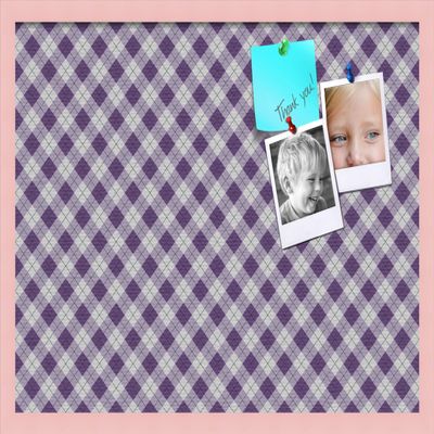 ArtToFrames 30x20 Inch Custom Cork Bulletin Board. This Argyle Purple Pin Board Comes with a Fabric Style Canvas Finish, in a Baby Pink on Beech Frame (PinPix-633-30x20_0066-81792-YPNK)