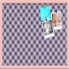 ArtToFrames 30x20 Inch Custom Cork Bulletin Board. This Argyle Purple Pin Board Comes with a Fabric Style Canvas Finish, in a Baby Pink on Beech Frame (PinPix-633-30x20_0066-81792-YPNK) view 1