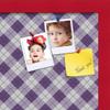 ArtToFrames 16x16 Inch Custom Cork Bulletin Board. This Argyle Purple Pin Board Comes with a Fabric Style Canvas Finish, in a Red Stain on Beech Frame (PinPix-633-16x16_0066-81792-YRED) view 2
