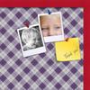 ArtToFrames 24x16 Inch Custom Cork Bulletin Board. This Argyle Purple Pin Board Comes with a Fabric Style Canvas Finish, in a Red Stain on Beech Frame (PinPix-633-24x16_0066-81792-YRED) view 2