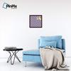 ArtToFrames 16x16 Inch Custom Cork Bulletin Board. This Argyle Purple Pin Board Comes with a Fabric Style Canvas Finish, in a Mahogany Frame (PinPix-633-16x16_FRBW26039) view 3