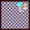 ArtToFrames 20x20 Inch Custom Cork Bulletin Board. This Argyle Purple Pin Board Comes with a Fabric Style Canvas Finish, in a Mahogany Frame (PinPix-633-20x20_FRBW26039) view 1