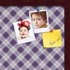 ArtToFrames 20x20 Inch Custom Cork Bulletin Board. This Argyle Purple Pin Board Comes with a Fabric Style Canvas Finish, in a Mahogany Frame (PinPix-633-20x20_FRBW26039) view 2