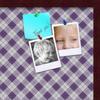 ArtToFrames 24x24 Inch Custom Cork Bulletin Board. This Argyle Purple Pin Board Comes with a Fabric Style Canvas Finish, in a Mahogany Frame (PinPix-633-24x24_FRBW26039) view 2