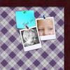 ArtToFrames 18x12 Inch Custom Cork Bulletin Board. This Argyle Purple Pin Board Comes with a Fabric Style Canvas Finish, in a Mahogany Frame (PinPix-633-18x12_FRBW26039) view 2