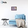 ArtToFrames 18x12 Inch Custom Cork Bulletin Board. This Argyle Purple Pin Board Comes with a Fabric Style Canvas Finish, in a Mahogany Frame (PinPix-633-18x12_FRBW26039) view 4