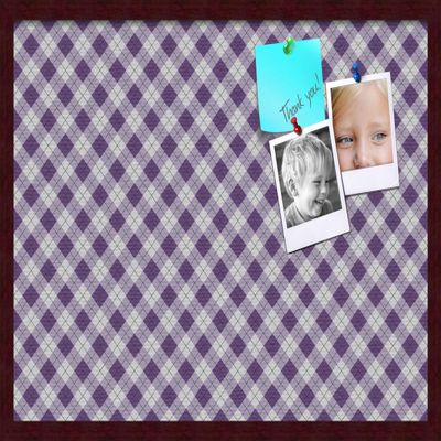 ArtToFrames 30x20 Inch Custom Cork Bulletin Board. This Argyle Purple Pin Board Comes with a Fabric Style Canvas Finish, in a Mahogany Frame (PinPix-633-30x20_FRBW26039)
