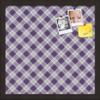 ArtToFrames 16x16 Inch Custom Cork Bulletin Board. This Argyle Purple Pin Board Comes with a Fabric Style Canvas Finish, in a Coffee Frame (PinPix-633-16x16_FRBW26061) view 1