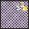 ArtToFrames 24x24 Inch Custom Cork Bulletin Board. This Argyle Purple Pin Board Comes with a Fabric Style Canvas Finish, in a Coffee Frame (PinPix-633-24x24_FRBW26061) view 1