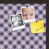 ArtToFrames 24x16 Inch Custom Cork Bulletin Board. This Argyle Purple Pin Board Comes with a Fabric Style Canvas Finish, in a Coffee Frame (PinPix-633-24x16_FRBW26061) view 2