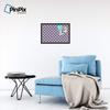 ArtToFrames 24x16 Inch Custom Cork Bulletin Board. This Argyle Purple Pin Board Comes with a Fabric Style Canvas Finish, in a Coffee Frame (PinPix-633-24x16_FRBW26061) view 3