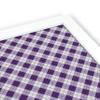 PinPix 18x12 Custom Cork Bulletin Board Argyle Purple Poster Board with a Canvas Style Photo Board, Framed in Satin White Frame (PinPix-633) view 4