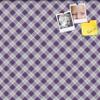 PinPix 20x20 Custom Cork Bulletin Board Argyle Purple Poster Board with a Canvas Style Photo Board, Framed in Satin Black (PinPix-633) view 1