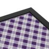 PinPix 20x20 Custom Cork Bulletin Board Argyle Purple Poster Board with a Canvas Style Photo Board, Framed in Satin Black (PinPix-633) view 4