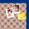 ArtToFrames 20x20 Inch Custom Cork Bulletin Board. This Argyle Burnt Orange Pin Board Comes with a Fabric Style Canvas Finish, in a Blue Stain on Beech Frame (PinPix-634-20x20_0066-81792-YBLU) view 2