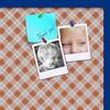 ArtToFrames 30x20 Inch Custom Cork Bulletin Board. This Argyle Burnt Orange Pin Board Comes with a Fabric Style Canvas Finish, in a Blue Stain on Beech Frame (PinPix-634-30x20_0066-81792-YBLU) view 2