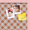ArtToFrames 20x20 Inch Custom Cork Bulletin Board. This Argyle Burnt Orange Pin Board Comes with a Fabric Style Canvas Finish, in a Baby Pink on Beech Frame (PinPix-634-20x20_0066-81792-YPNK) view 2