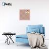 ArtToFrames 20x20 Inch Custom Cork Bulletin Board. This Argyle Burnt Orange Pin Board Comes with a Fabric Style Canvas Finish, in a Baby Pink on Beech Frame (PinPix-634-20x20_0066-81792-YPNK) view 3